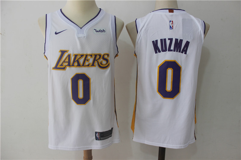 Men Los Angeles Lakers #0 Kuzma White NBA Jerseys->los angeles lakers->NBA Jersey